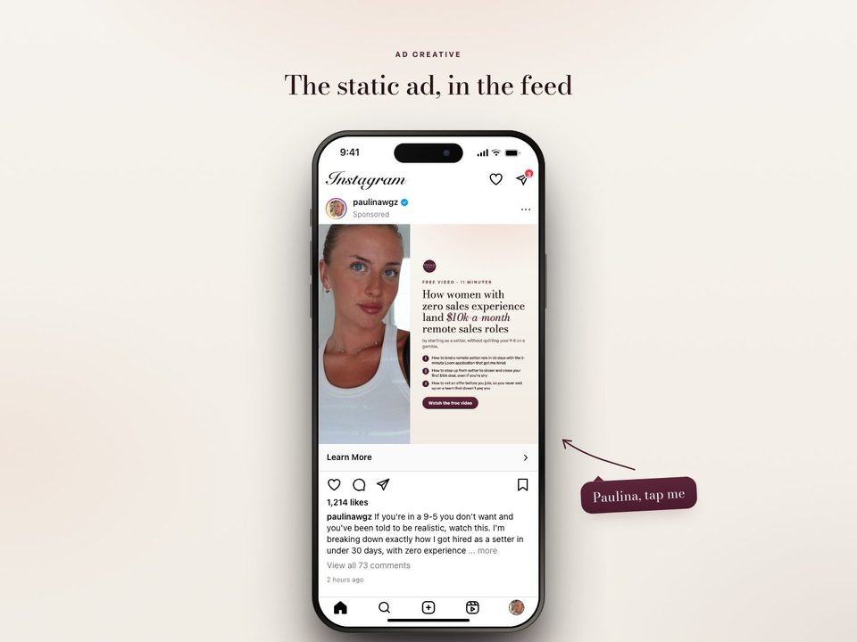 Static ad preview